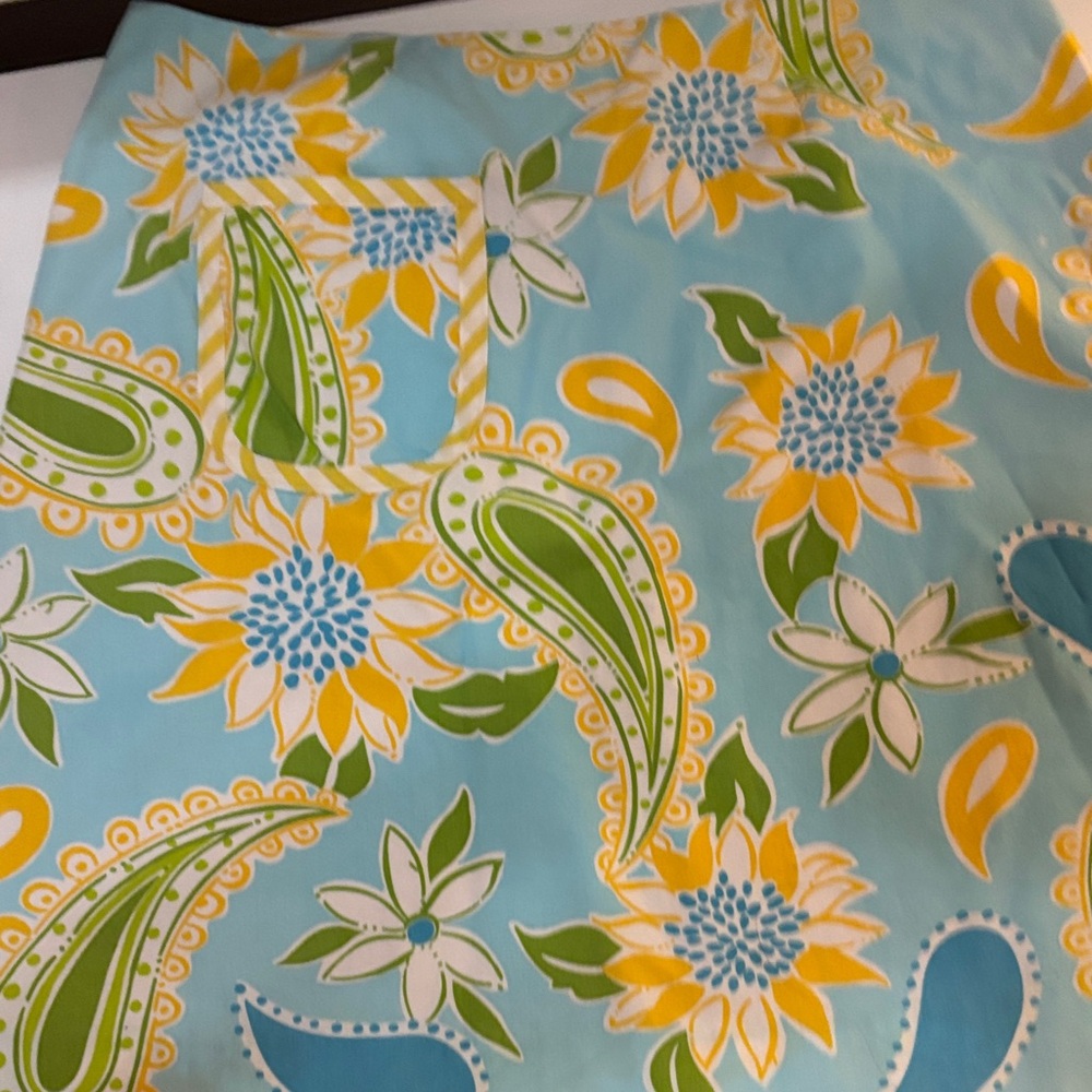 Lilly Pulitzer Blue Floral A-Line Skirt